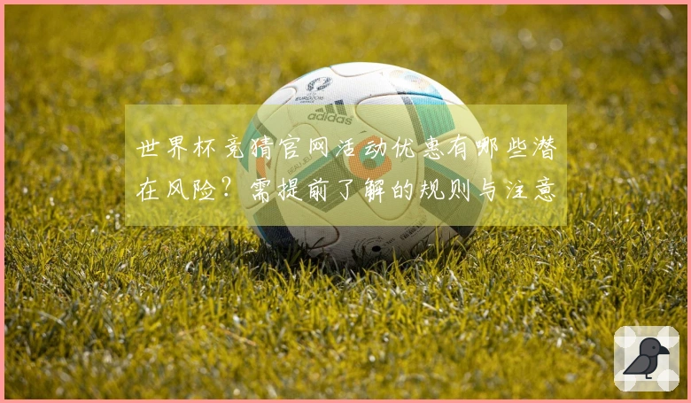 世界杯竞猜官网活动优惠有哪些潜在风险？需提前了解的规则与注意事项
